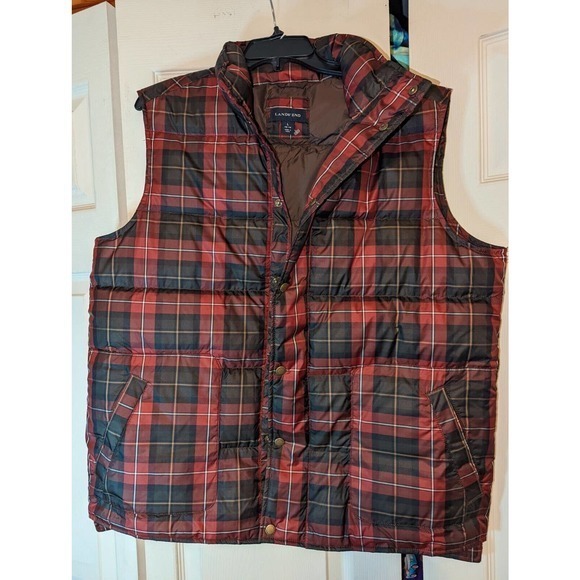 Lands End Mens Puffer Vest Large